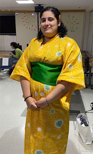 Thalia Guararrama in kimono