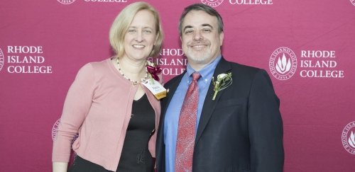 2019 John Nazarian Alumnus of the Year recipients Mark Mancini ’90 and Pamela Mancini ’86 