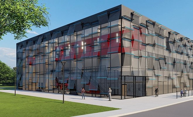 Future state of Whipple Hall graphic rendering