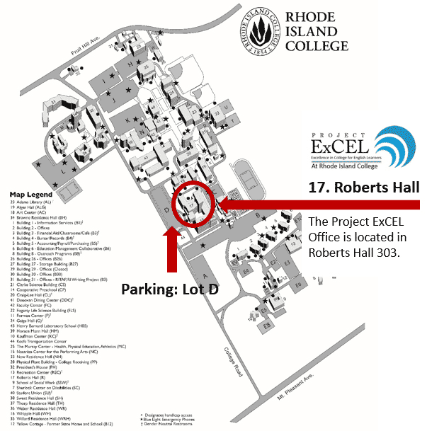 Rhode Island College Campus Map Project Excel | Rhode Island College