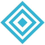Blue, geometric design