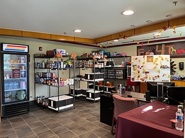 Inside view of the RIC Food Pantry for students in Building 3