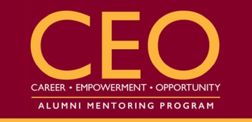 CEO (Career, Empowerment, Opportunity) Alumni Mentoring Program text logo