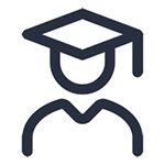 icon depicting a graduate