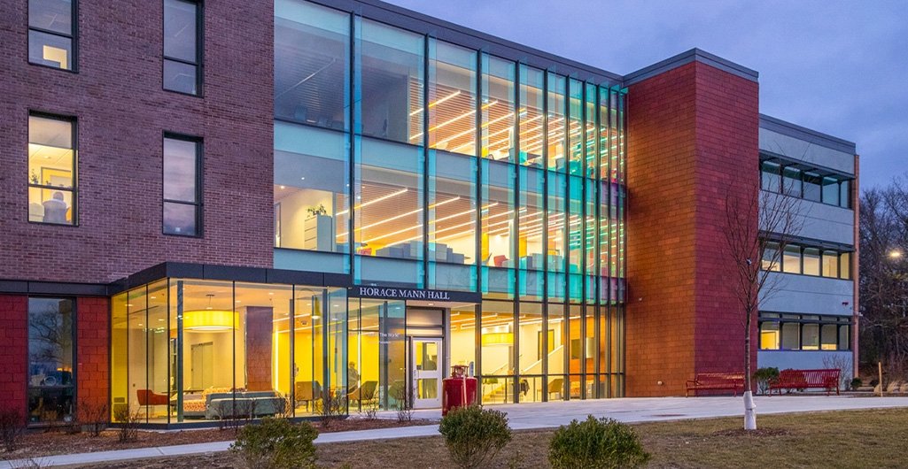 View of newly renovated Horace Mann Hall