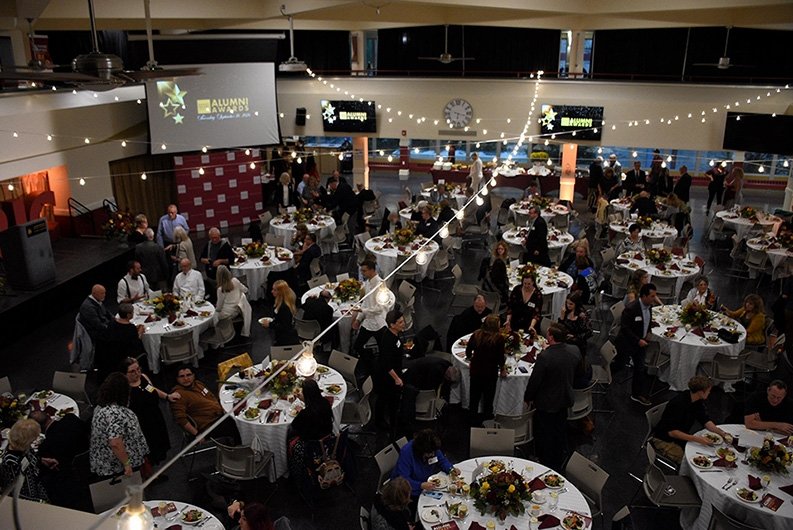 2024 Alumni Awards view from balcony in Donovan Dining Center