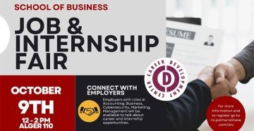 School of Business Job and Internship Fair October 9