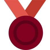 Burgundy medal icon