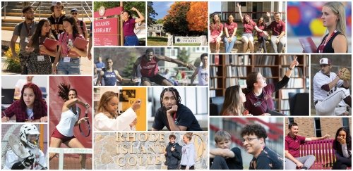 Collage of students and campus