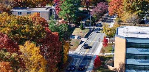 Arial view near dorms