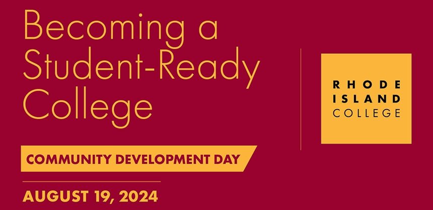 Community Development Day, Becoming a Student-Ready College, August 19, 2024 promotional graphic